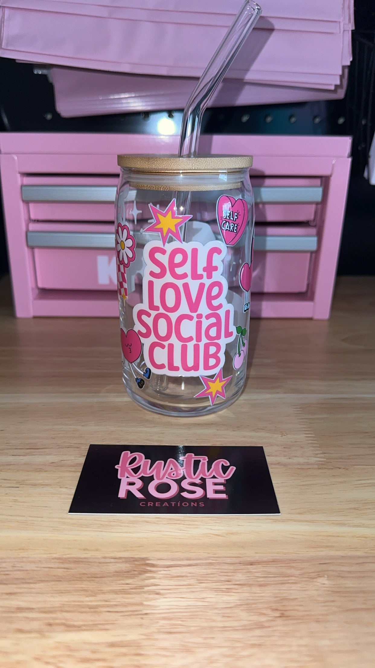 Self Love Social Club 16 oz Glass
