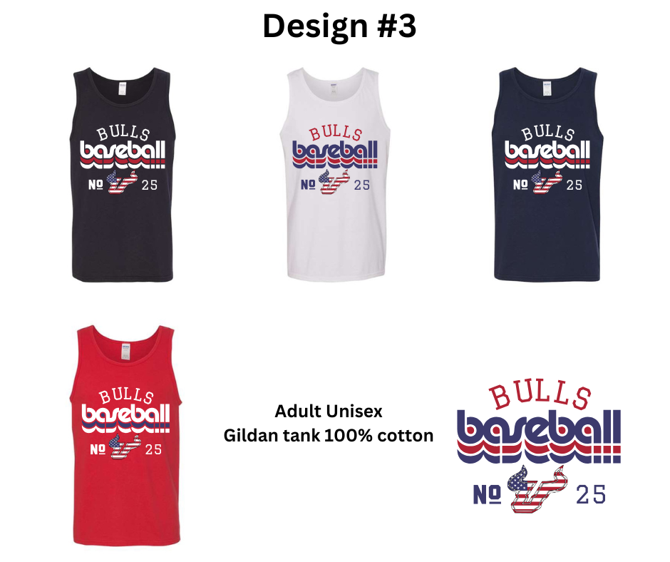 Bulls Baseball Adult / Unisex Tank Top