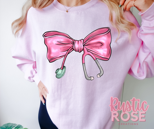 Pink Nurse Bow