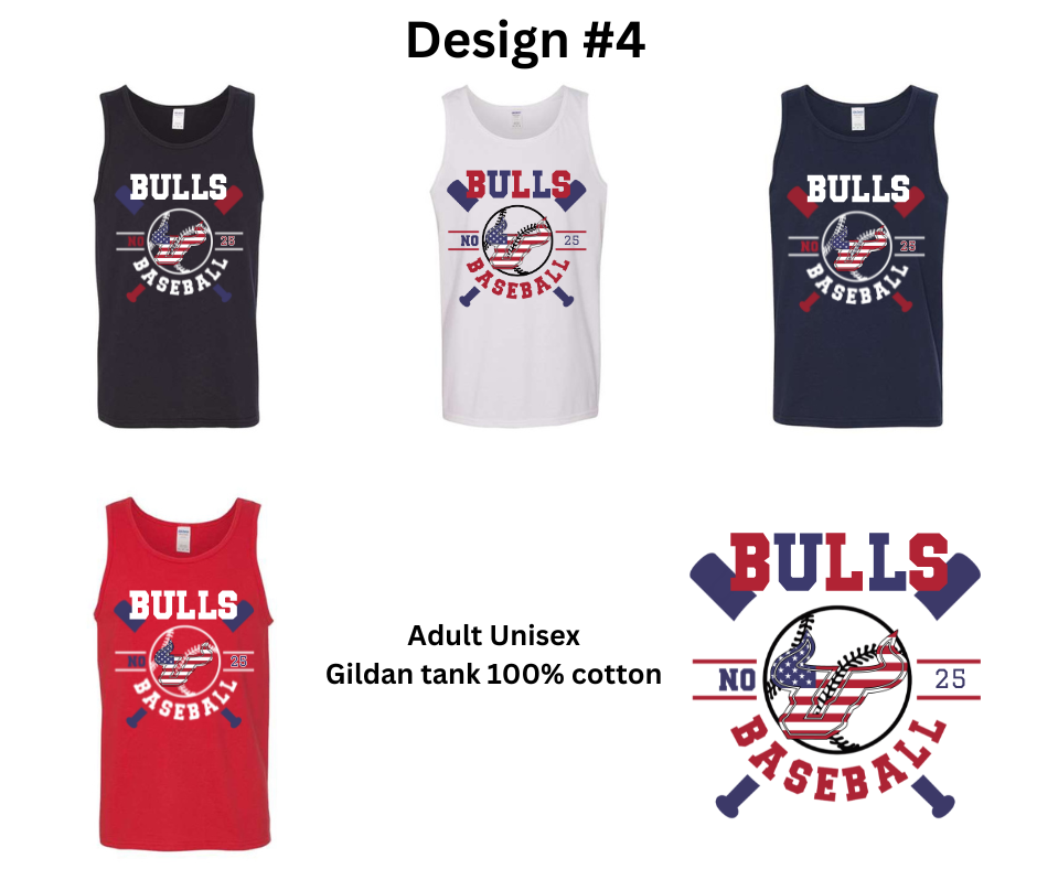 Bulls Baseball Adult / Unisex Tank Top