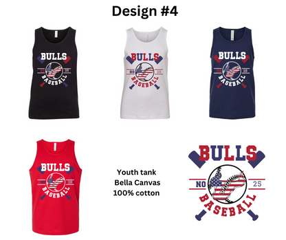 Bulls Baseball Youth Tank Top