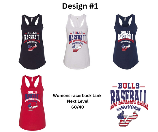 Bulls Baseball Women's Racerback Tank Top