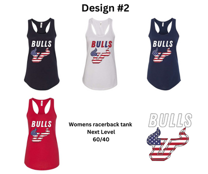 Bulls Baseball Women's Racerback Tank Top