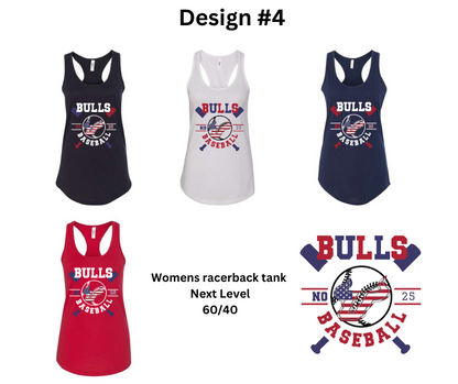 Bulls Baseball Women's Racerback Tank Top