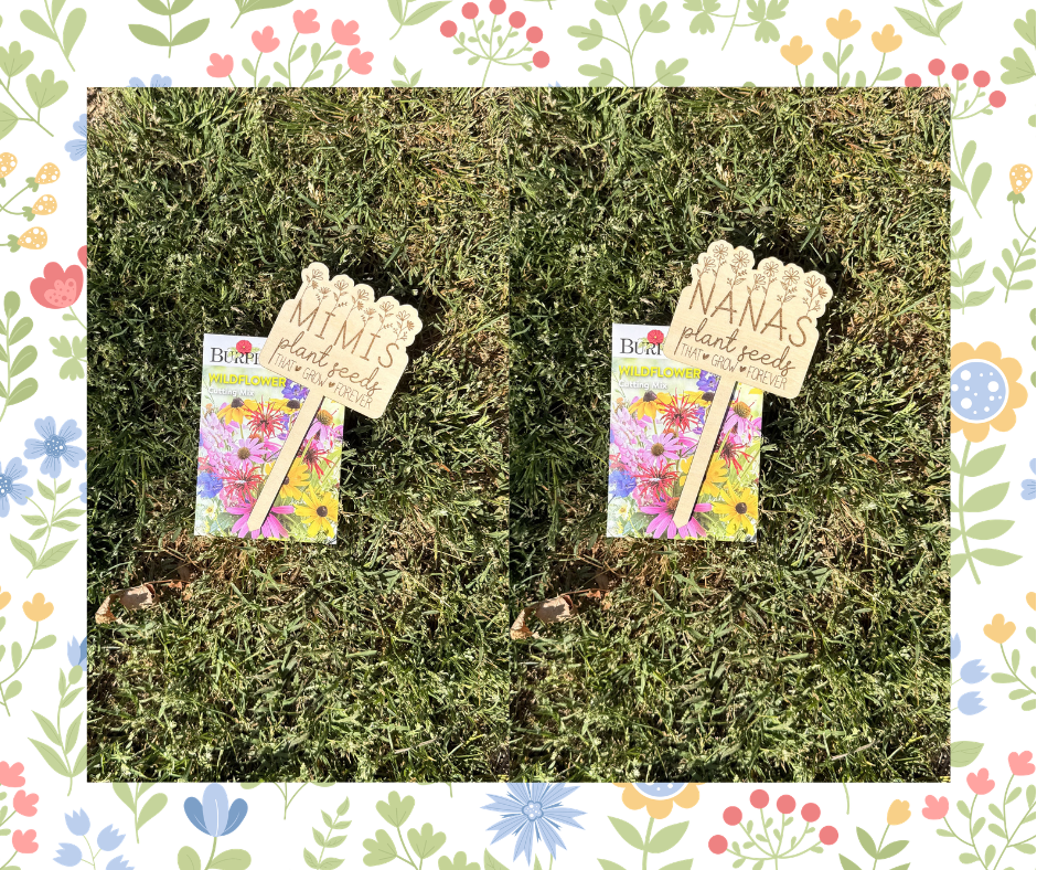 Plant Marker Gift Set w/ Wildflower Seeds