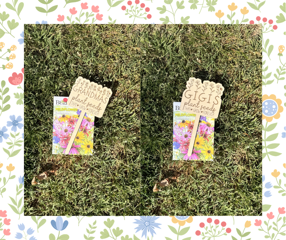 Plant Marker Gift Set w/ Wildflower Seeds