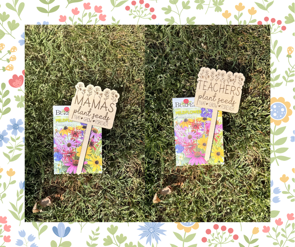 Plant Marker Gift Set w/ Wildflower Seeds