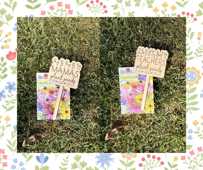 Plant Marker Gift Set w/ Wildflower Seeds