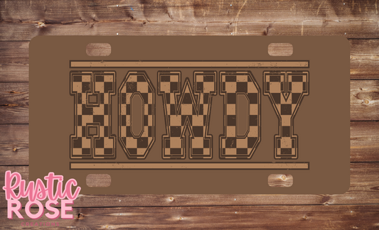 Brown Checkered Howdy