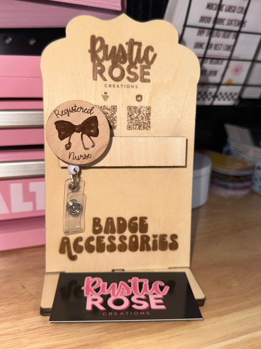Bow Stethoscope Badge Reel