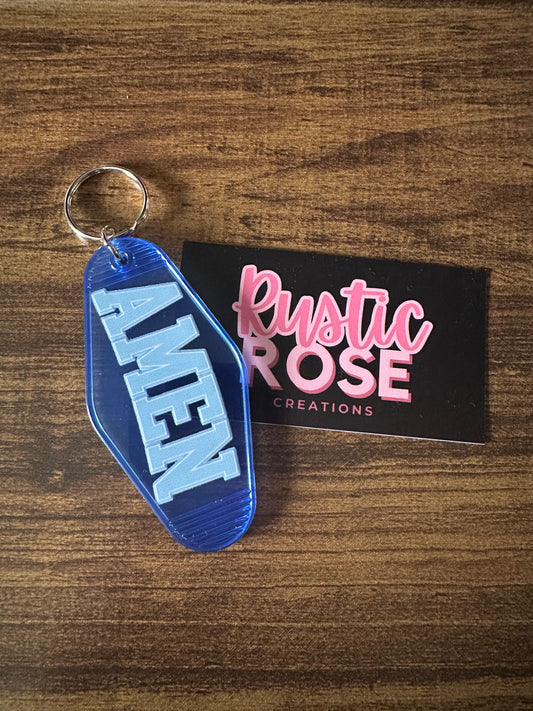 Amen -Motel Keychain