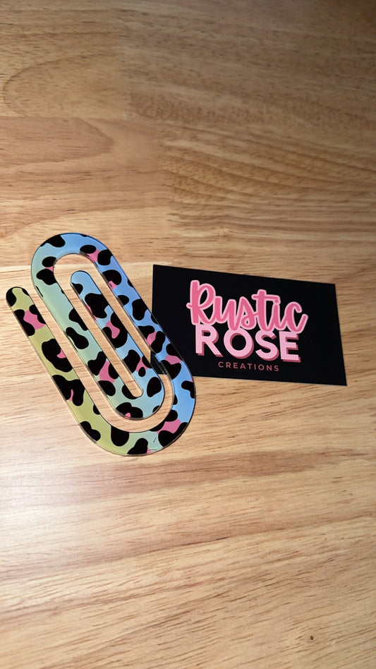 Rainbow Leopard Jumbo Paperclip