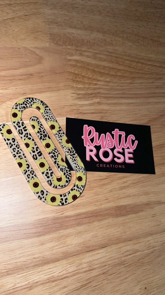 Leopard Sunflower Jumbo Paperclip