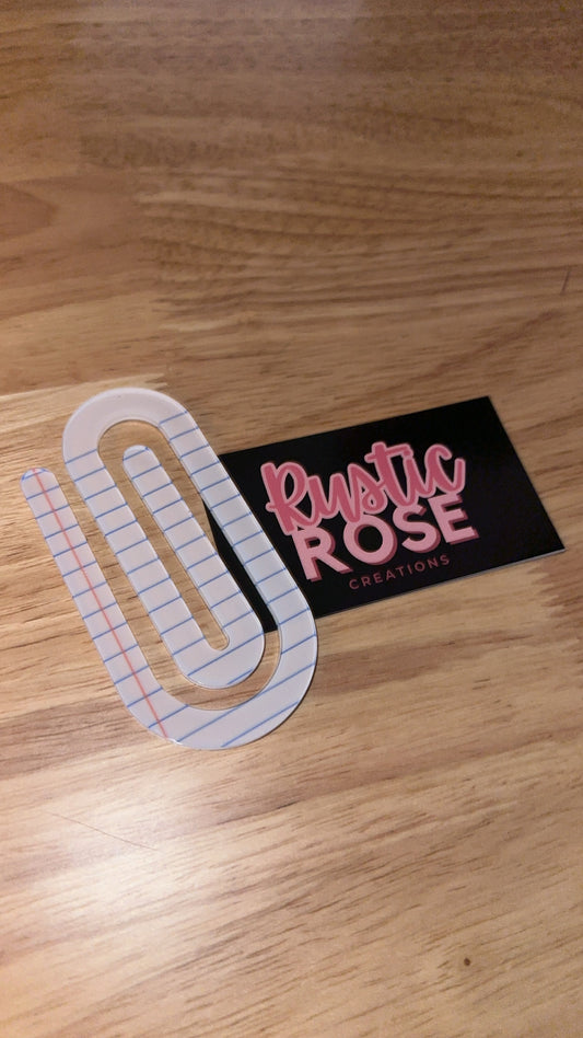 Notebook Paper Jumbo Paperclip